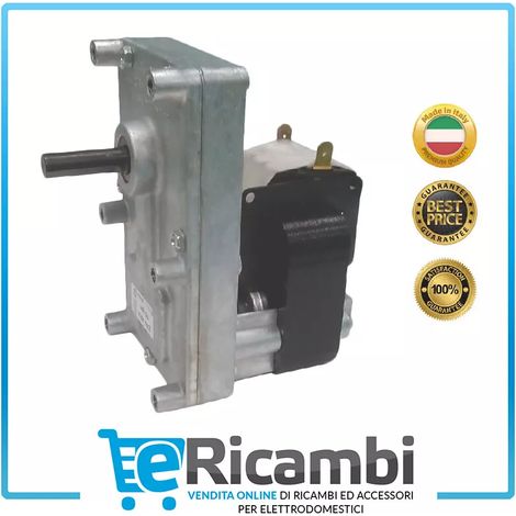 Motoriduttore Stufa Pellet Mellor 2rpm T3 FB1183 Albero 9,5mm Pacco 25mm (1/4)