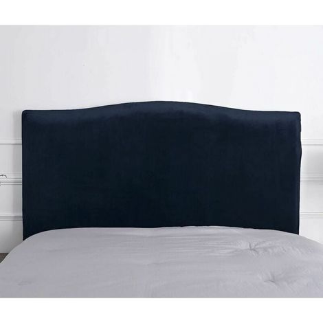Navy blue 150 cm - for headboards 140-170 cm Elastic headboard cover (1/4)