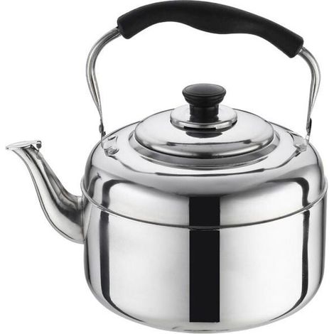 2-Liter-Wasserkocher aus Edelstahl mit hitzebeständigem Griff, Gaskocher, Edelstahl-Zuggriff (1/4)