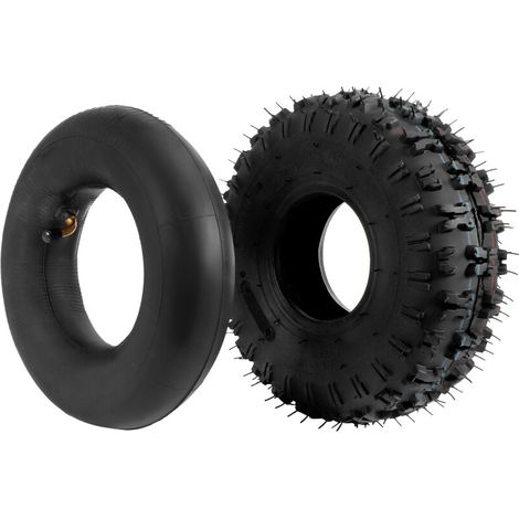 Chambre à Air 4.10/3.50-4, Tube Extérieur 4.10-4 pour Motoculteur de Jardin, Souffleuse à Neige, Tondeuses, Camion à Main, Brouette, Go Cart Kid