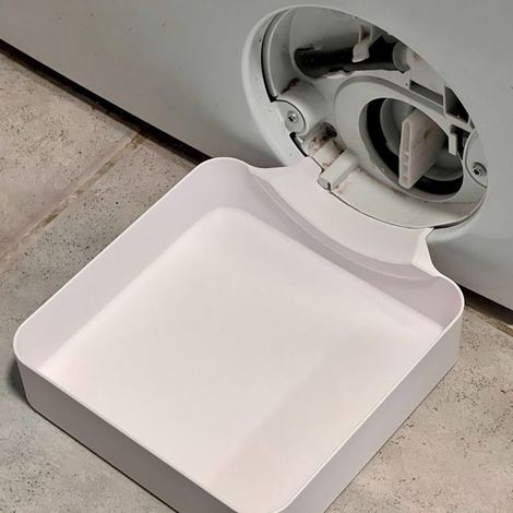 1 plateau d'égouttage pour machine à laver, collecteur d'eau idéal, empêche les déversements dans la buanderie (1/5)