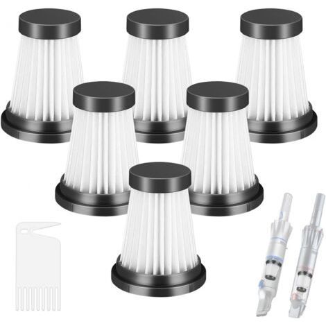 Pack of 6 HEPA filters for MOOSOO K12, K12 Pro, K13 Cordless Vacuum Cleaners, for Genius Invictus One 1.0 X7, 2.0 Vacuum Cleaner Replacement Parts, Household Cleaning Filters (1/5)