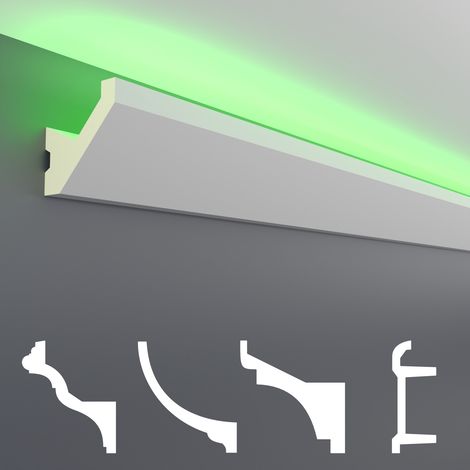 Pacchetti economici da LED-1 a LED-20 Profilo PU - illuminazione indiretta, opaco: 30 metri, LED-14 / 65x65 mm