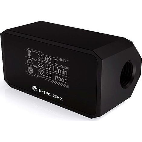 Système de surveillance de refroidisseur d'eau B---X avec affichage OLED pour thermomètre/débitmètre et double alarme d'erreur de débit G1/4 pouce (1/5)