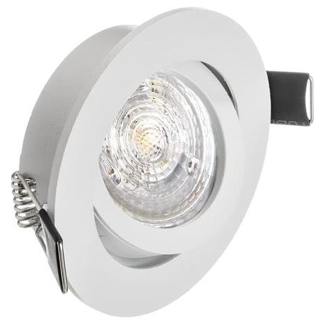 Faretto incasso tondo bianco alluminio GU10 40W EKZ336 Eko-Light