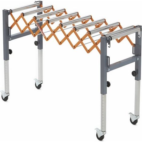 Convoyeur à rouleaux réglable BORA PM-2700 – Longueur jusqu'à 1219 mm – Pour alimentation continue (1/5)