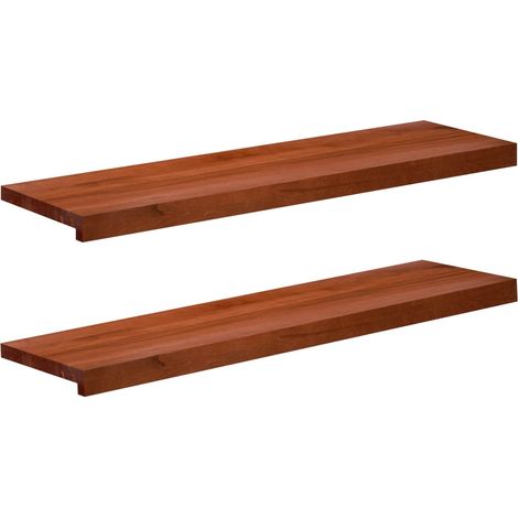 Treppenstufen 2 stk. 90 x 30 x 2 cm Braun Massivholz Buche vidaXL