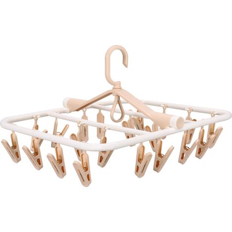 Asciuga calzini, Asciuga calzini, Asciuga calzini 20 clip per biancheria intima, calzini, lingerie, molletta pieghevole a forma di polpo per cravatta, cappelli, sciarpa colore rosa