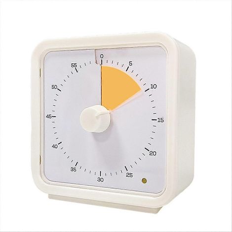 60-Minuten-Visualtimer für Kinder, geräuschlos, gelb (1/5)
