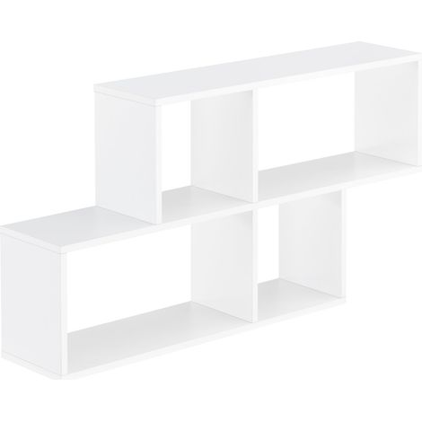 Estantería flotante de diseño con 4 compartimentos 100 cm blanco 030005840