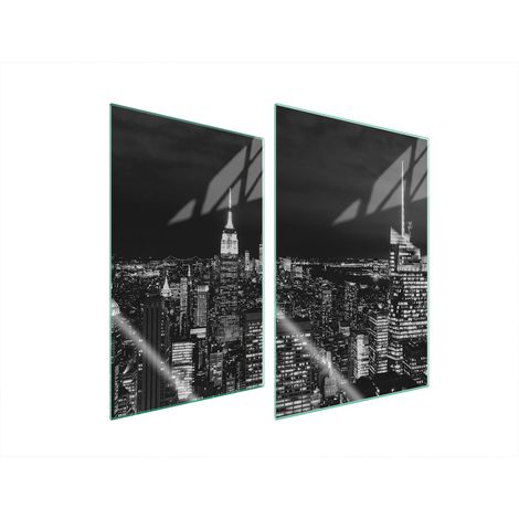 Plaque de protection en verre pour cuisine 2x35x52 ville (1/5)