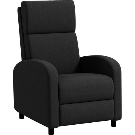 Relaxsessel mit verstellbarer Rückenlehne und Fußstütze, Schwarz (1/5)