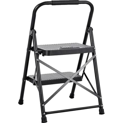 Échelle Escamotable, Design Pliable, Utilisation Multi-Usage, noir (1/2)