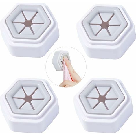 Pince Porte Serviettes - Autocollant Sans Perçage - Pour Cuisine Salle De Bain Salon - 4 Pièces