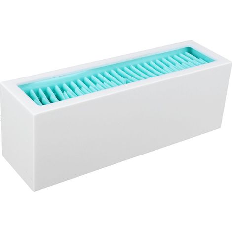 Kosmetikaufbewahrungsbox aus Silikon für Lippenstift, Make-up-Organizer, Kosmetikkoffer (weiß, blau) (1/5)