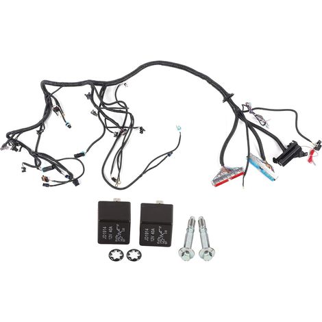 Faisceau de Câblage Autonome Automatique avec Kit de Relais de Joint à Vis, Remplacement pour Moteurs LS1 1997-2006T56 et Tran 4.8 5.3 6.0 Non électriques