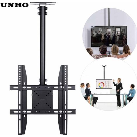 Unho – Support TV de plafond réglable et télescopique pour écran LED LCD 26" - 65" – Charge max 30kg – VESA 50x50 à 400x600