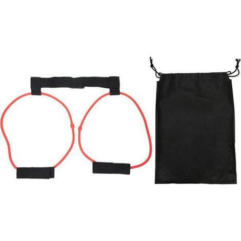 Sangle de traction fitness réglable 20lb rouge, avec ceinture ajustable, équipement de gym maison, résistance progressive (1/5)