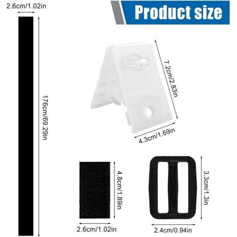Lot De 8 Sangles Fixation Pour Bâche De Piscine Enrouleur Attache Accessoire Adapté Aux Piscines Et Parasols (1/5)