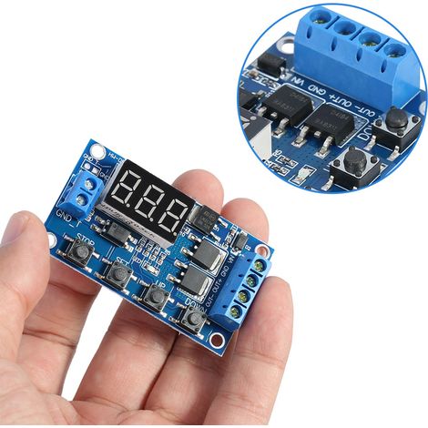 Déclenchant un circuit de commutation à temporisation cyclique, une carte de commande à double MOSFET remplace le module relais (12 24V). (1/5)