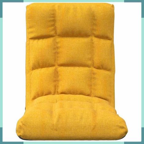 336591 Chaise pliable de sol Jaune moutarde Tissu (1/5)