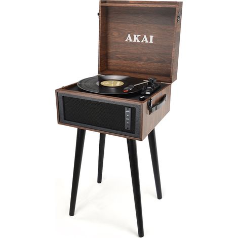 Giradischi Akai ATT-101BT 2×0,8 W RMS Bluetooth 5.0 IN/OUT USB SD RCA (1/5)