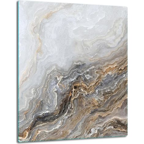 Piano del tavolo in vetro 40x52 effetto marmo (1/5)