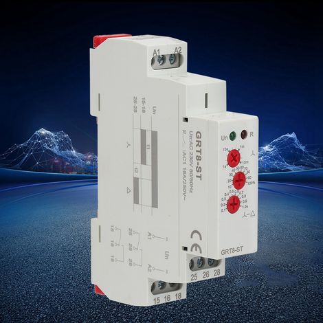 GRT8‐ST Verzögerungsmotor Stern-Dreieck-Timer Sanftanlauf-Dreieck-Relais-Motorstarter (AC/DC 12V240V) (1/5)
