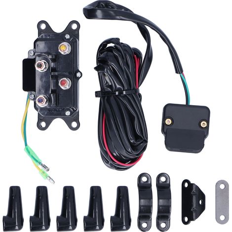 12V 250A Treuil Solénoïde Relais Contacteur Kit avec Supports de Montage pour ATV UTV (1/5)
