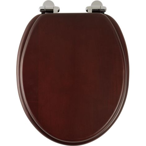 Roper Rhodes Mahogany Wooden Soft Close Toilet Seat Top Fix Quick Release