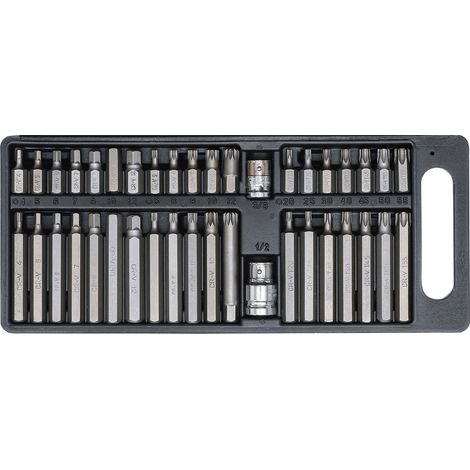 EMBOUTS TORX 6 PANS ET XZN COFFRET DE 40 EMBOUTS AVEC DOUILLES