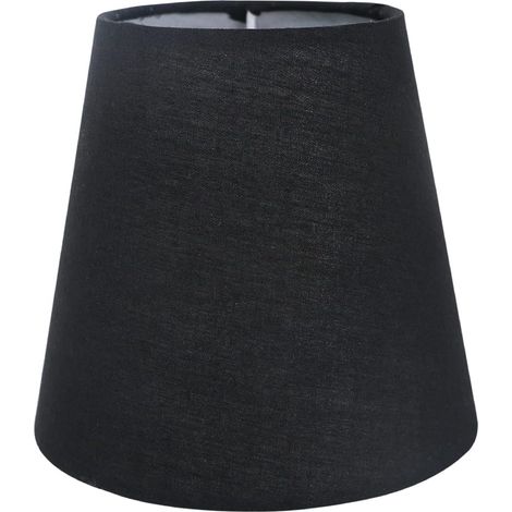 CCYKXA5.5" E14 Petit Abat-Jour Lustre Candal en Tissu Applique Murale Abat-jour de Table,Noir (1/5)