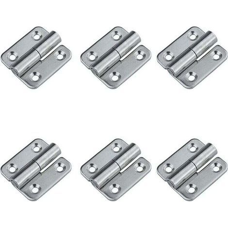 (Droite)6 charnières amovibles 1,5' petits joints coulissants charnières de porte amovibles en acier inoxydable 304 gaucher (1/4)