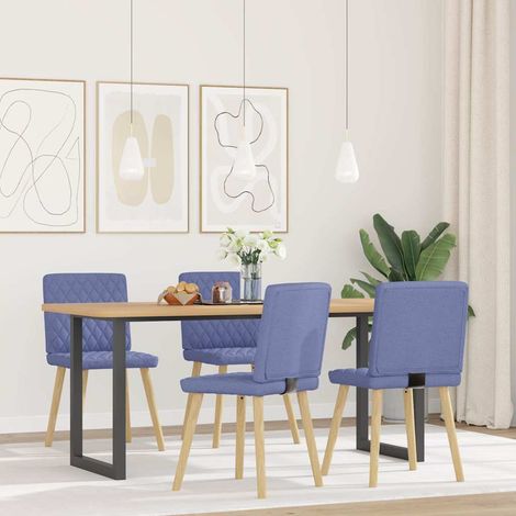 Maison Exclusive - Esszimmerstühle 4 Stk. Jeansblau Stoff