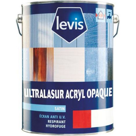 Lasure opaque extérieure 1L – Très résistante aux U.V – Film souple et adhérent – Rendement 9 à 12 m²/L – Pour bois dur et teck – Levis