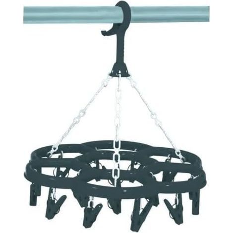Socken-Trockner – Runder Trockner – Schonendes Trocknen für Dessous – Einzeln aufhängbar – Für den täglichen Gebrauch – Grau – 33 x 24,5 cm (1/2)