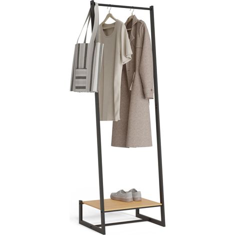 Newlux Perchero Burro Negro Hangy One 20 Hasta 15kg con Zapatero, Resistente, Diseño Compacto