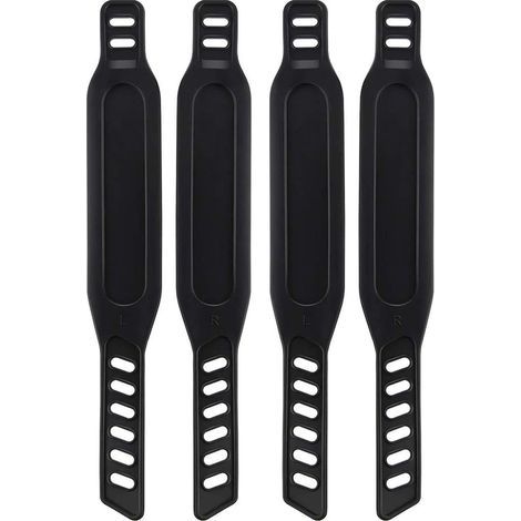 RAPANDA Pedalriemen für Heimtrainer, Gummi-Pedalriemen, einfach einzustellen, universelle Pedalriemen für Heimtrainer, Fahrrad, Zuhause oder Fitnessstudio, 2 Paar, Schwarz (1/5)