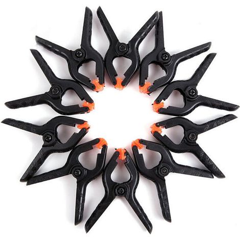 Set aus 10 Kunststoff-Federklemmen, Öffnung bis zu 4,7 cm, Klemmvorrichtung (1/4)