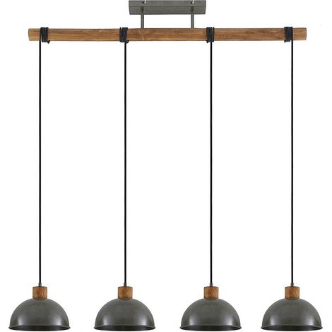 Lindby Lámpara colgante 'Durbis' en Marrón de Madera