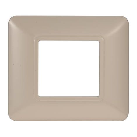 Plaque compatibles Bticino Matix 2 modules plastique couleur sable