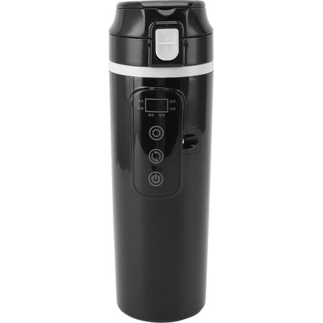 Soavoa Bouilloire Électrique Voiture 500ml Inox Portable Chauffe-eau Intelligent Sans BPA Pour Café Thé Lait Voyage Camping (1/4)