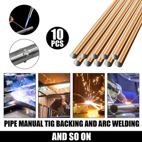 Lot de 10 baguettes de soudage fourré en acier au carbone, électrodes sans flux ajouté, fil à souder super efficace, usage professionnel et bricolage (1/3)