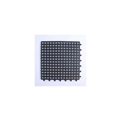 Lntyq Lot de 4 dalles de drainage emboîtables, 30,5 x 30,5 cm, antidérapantes, pour sol de piscine, baignoire, tapis de coussin modulaire en PVC souple, gris (1/5)