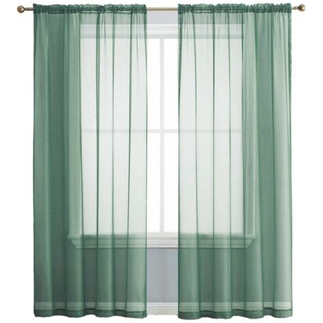 Rideau en voile d'organza à œillets pour tringle (1/5)
