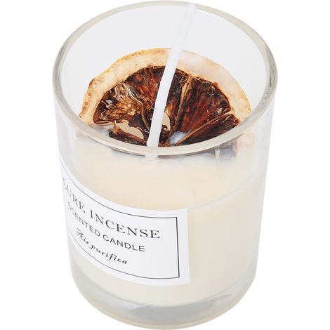 Bougie en pot de verre portable avec décoration, bougie parfumée d'aromathérapie en conserve, décoration intérieure (1/5)