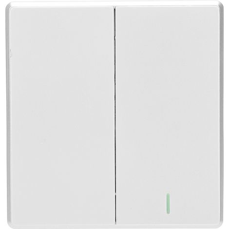 Télécommande sans fil double interrupteur mural argenté TDL‑9987‑2 pour éclairage intérieur (1/5)