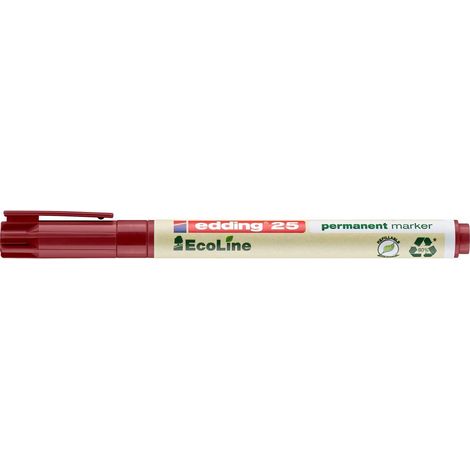 Edding e-25 EcoLine 4-25002 Marqueur permanent rouge résiste à l'eau: oui (1/2)