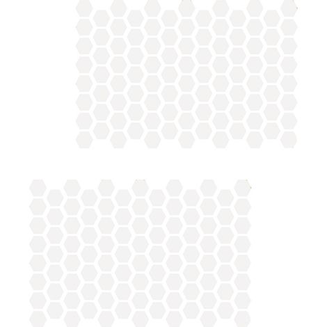 Pegatinas hexagonales de vinilo negras para ventanas - Blanco (1/2)