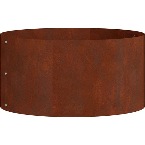 Anneau de Jardinière Bac à fleurs Marron 40 x 40 x 20 cm Acier patiné (1/5)